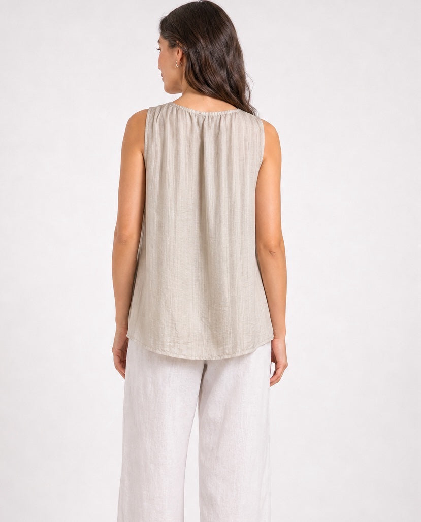 Beaded Gathered Neckline Top - Mixed Pack (2)