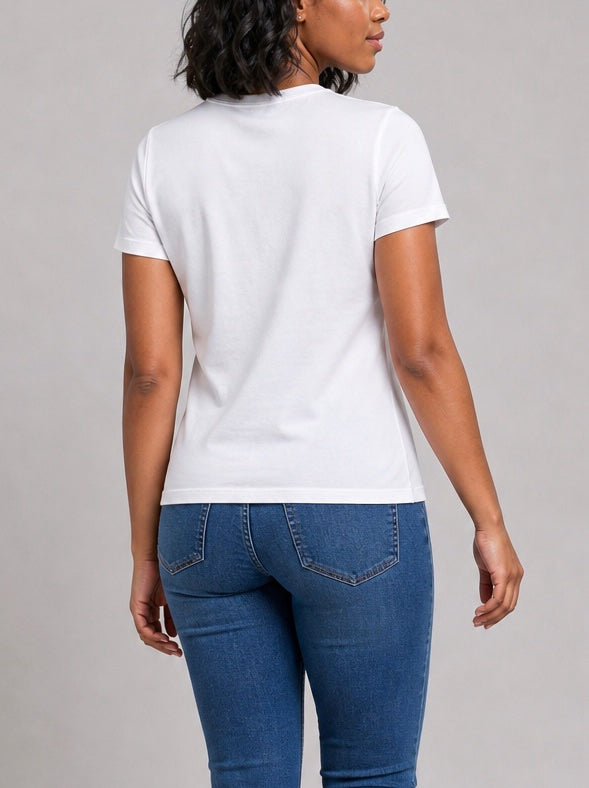 Butterfly Heart Graphic T-Shirt - White (2)