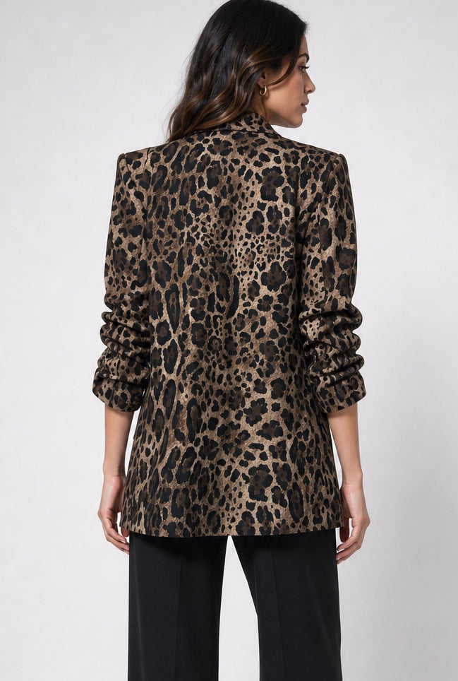 Leopard Print Tailored Blazer - Animal Print (2)