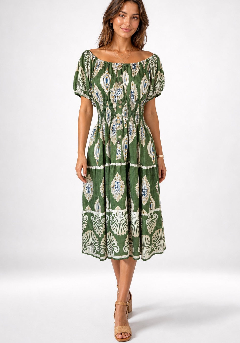Aztec Paisley Printed Midi Dress - Mixed Pack