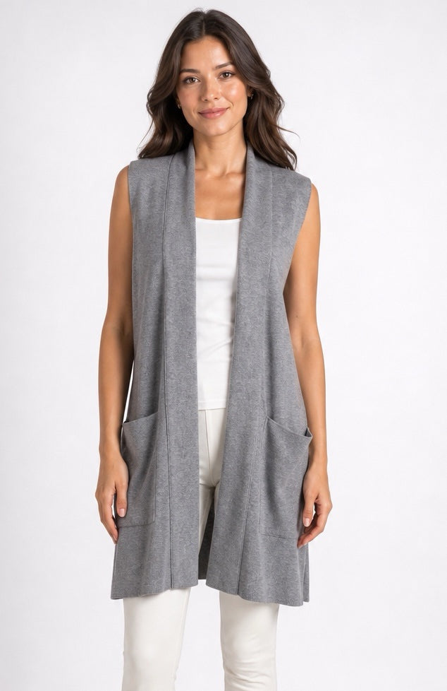 Longline Sleeveless Knit Cardigan  - Mixed Pack