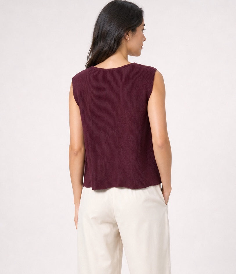 Sleeveless V-Neck Knitted Vest - Mixed Pack (2)