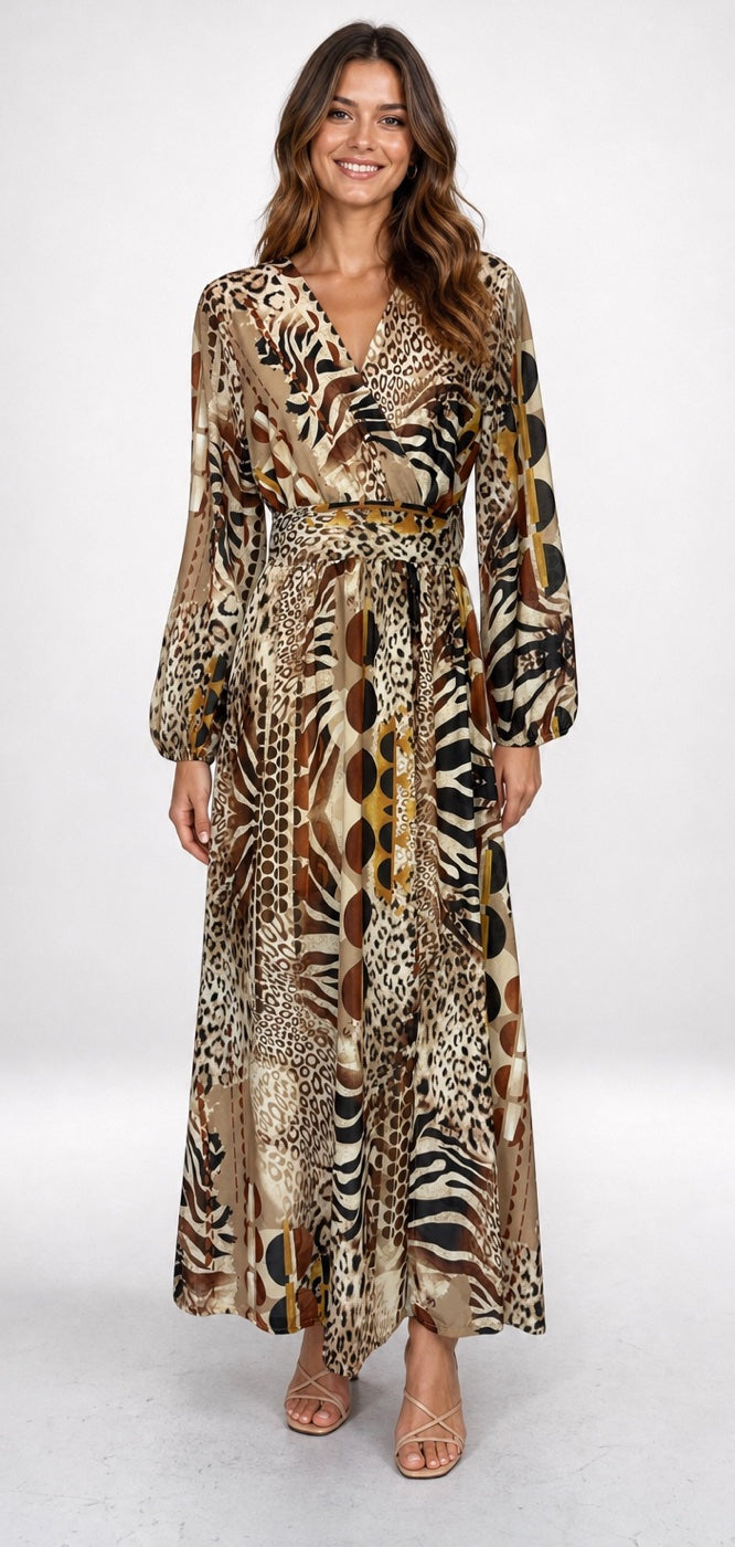 Printed Wrap Maxi Dress - Mixed Pack