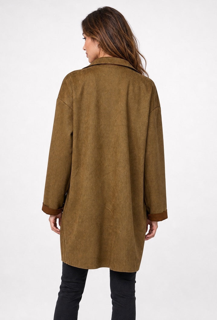 Studded Faux Suede Longline Jacket - Mixed Pack (2)