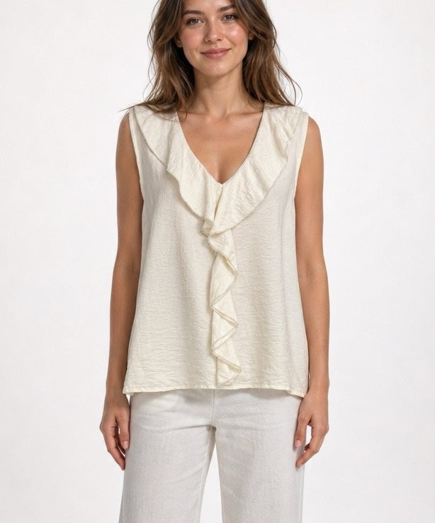 Ruffle Trim V-Neck Top - Mixed Pack