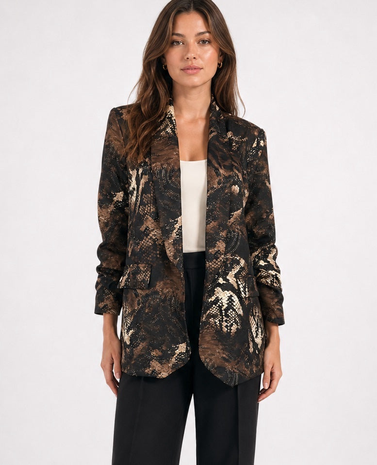 Snake Print Blazer - Snake