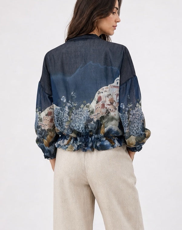 Scenic Print Sheer Bomber Jacket - Mixed Pack (2)