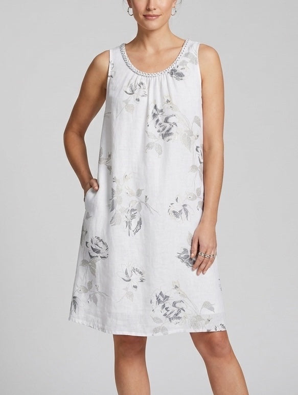 Floral Shimmer Print Linen Dress - Mixed Pack