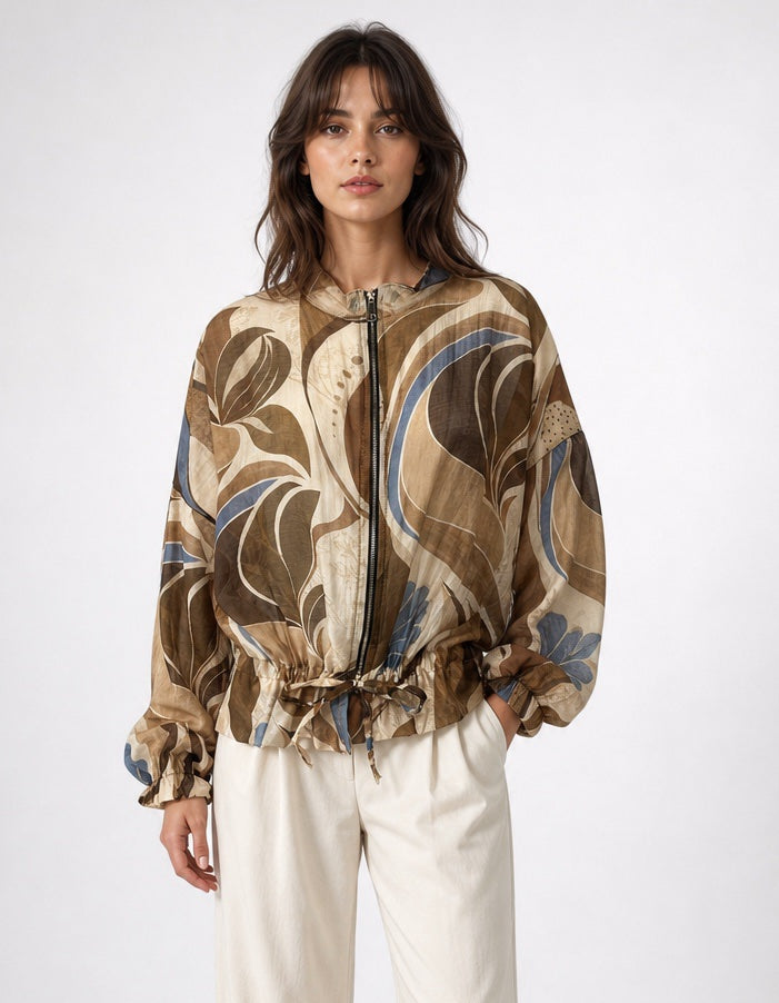 Abstract Print Lightweight Bomber Jacket - Mixed Pack