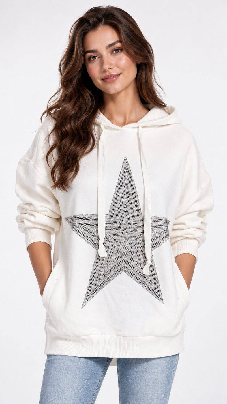 Rhinestone Star Knit Hoodie - Mixed Pack