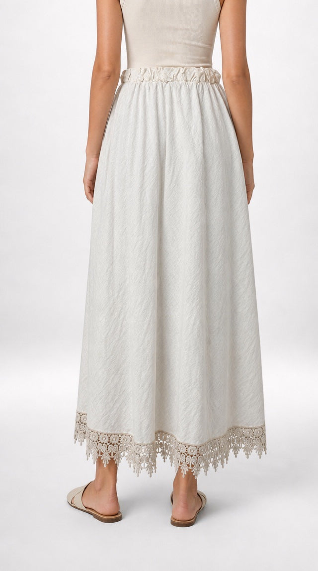 Textured Maxi Skirt with crochet Trim - Mixed Pack