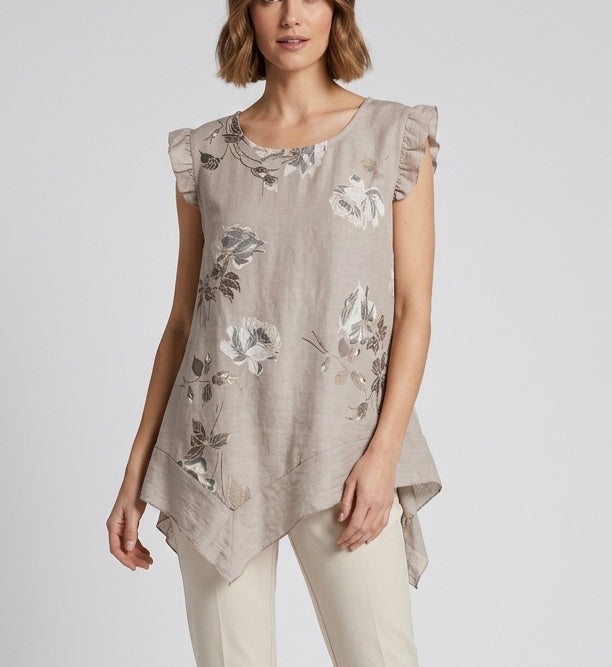 Floral Print Ruffle Sleeve Top - Mixed Pack