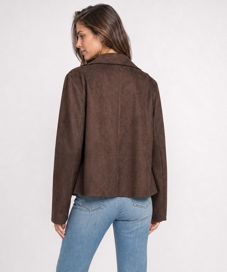 Faux Suede Waterfall Jacket - Mixed Pack (2)