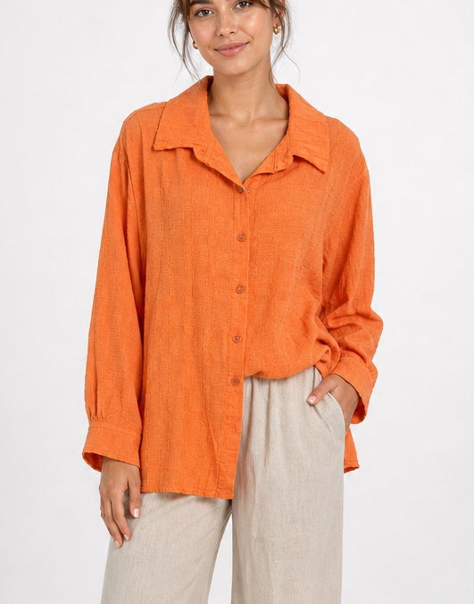 Textured Cotton Oversized Blouse - Mixed Pack