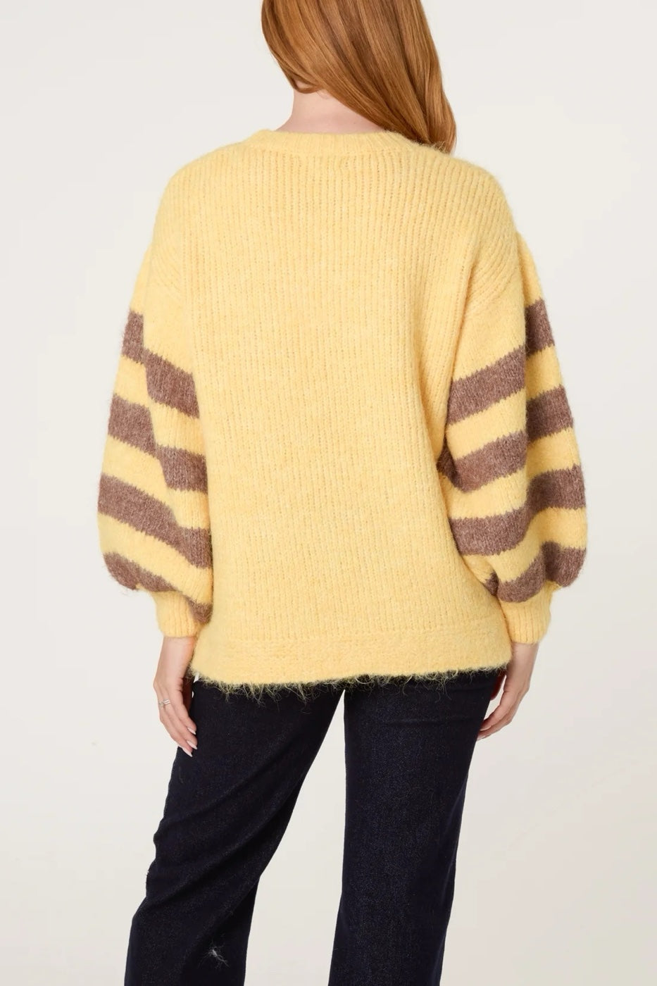 Floral Motif Knit Jumper - Lemon (2)