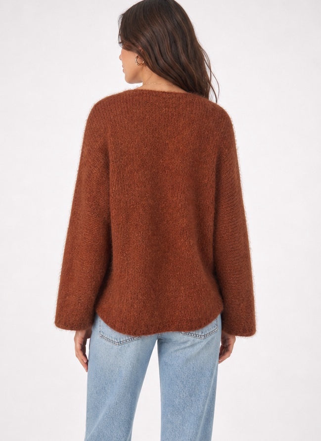 Wool Blend V-Neck Jumper with Flared Sleeves - Mixed Pack (2)