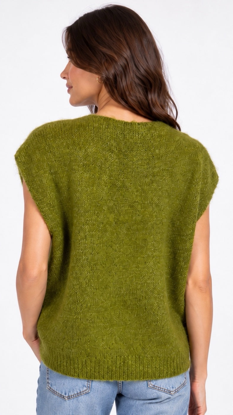 Wool Blend Knit V-Neck Vest - Mixed Pack (2)