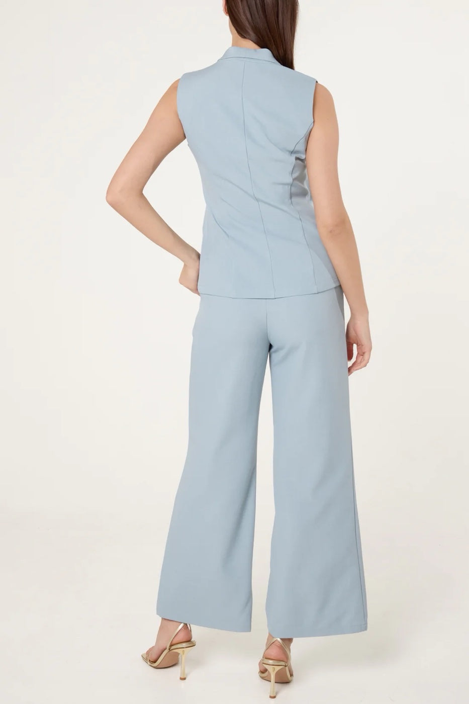 Tailored Waistcoat and Trouser Set - Powder Blue (2)