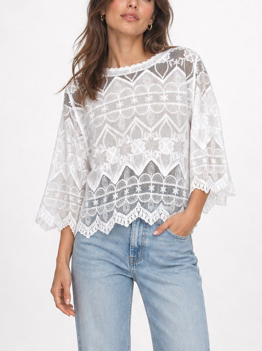 Boho Lace Blouse with Flared Sleeves - Mixed Pack