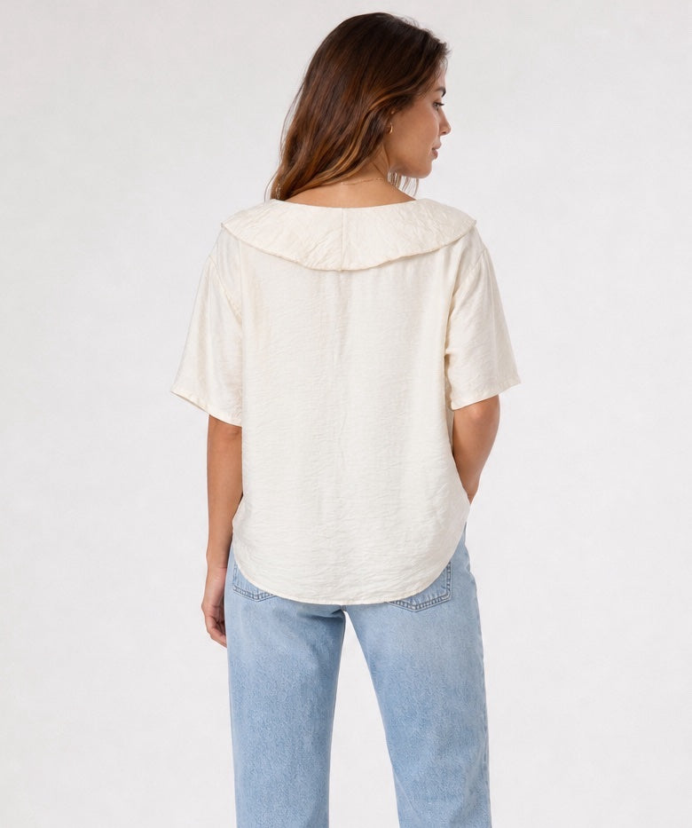 Ruffle Trim V-Neck Blouse - Mixed Pack (2)