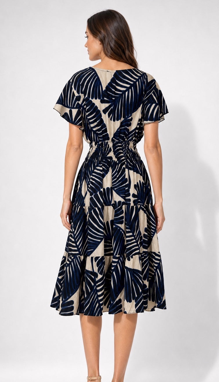 Leaf Print Midi Dress - Mixed Pack (2)
