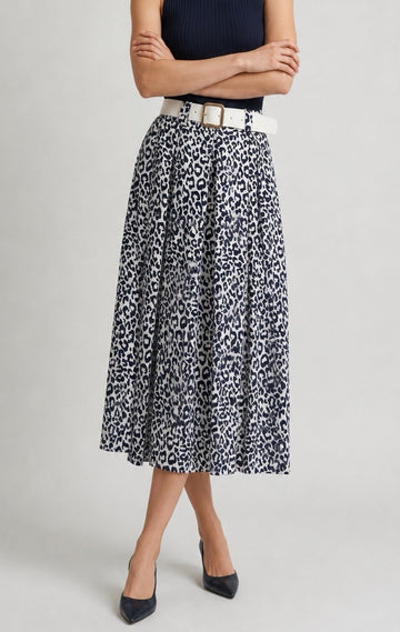 Leopard Print Midi Skirt with Belt - Mixed Pack