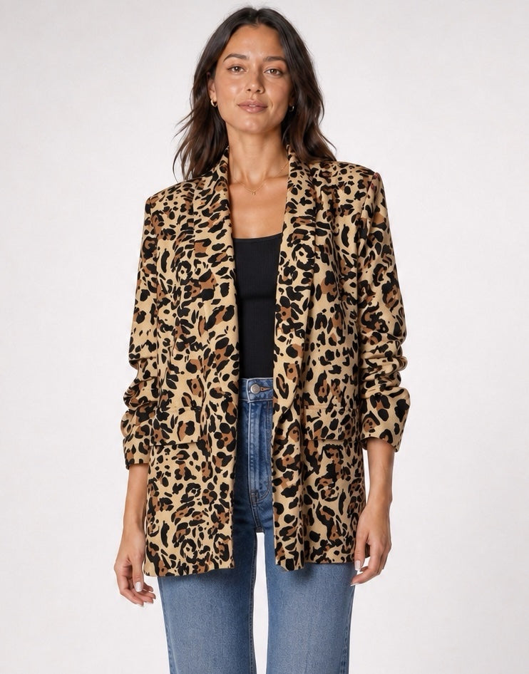 Leopard Print Blazer - Animal