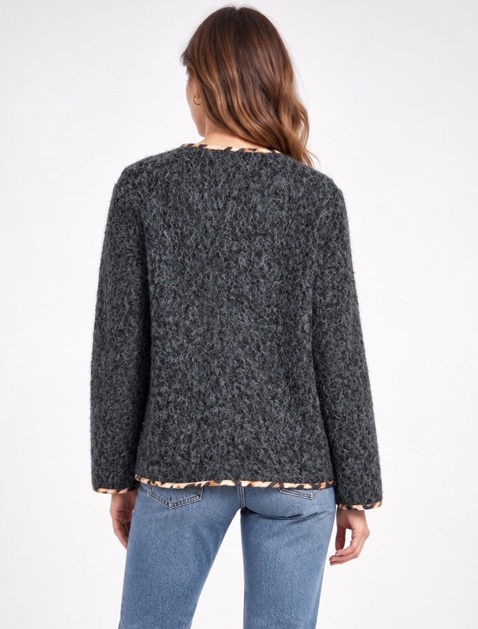 Textured Knit Jacket with Sunburst Buttons - Mixed Pack (2)