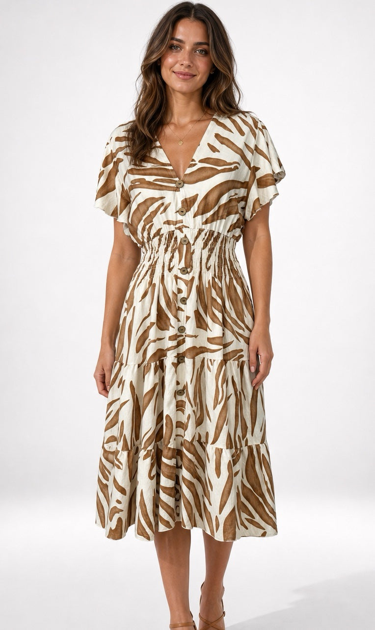 Abstract Print Midi Dress - Mixed Pack