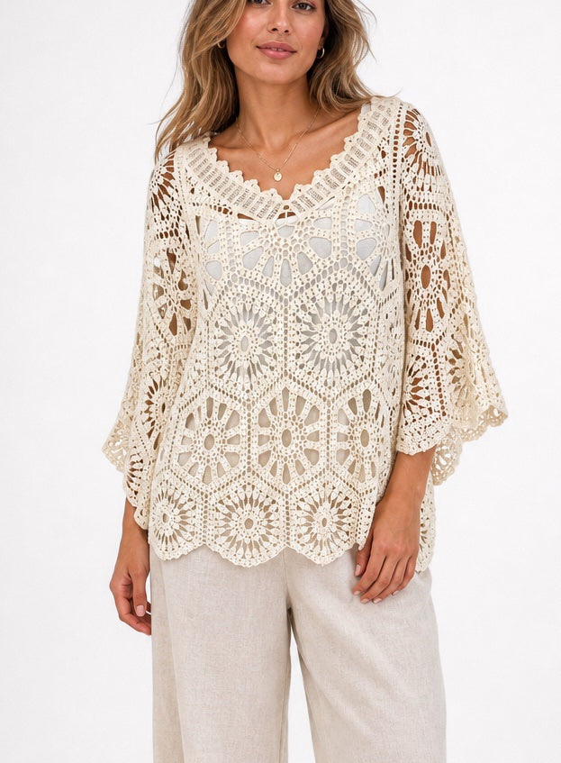 Intricate Crochet Floral Two Piece Top - Mixed Pack