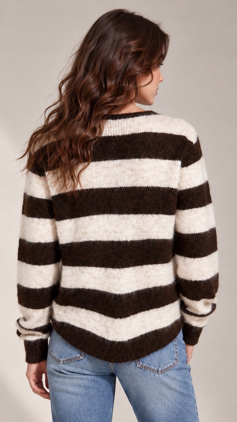 Striped Jewel Button Cardigan - Mixed Pack (2)