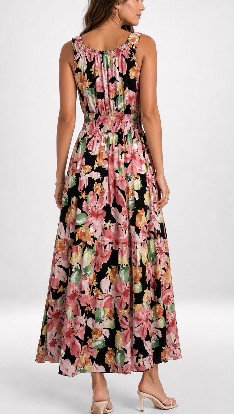 Floral Tiered Button Front Maxi Dress - Mixed Pack