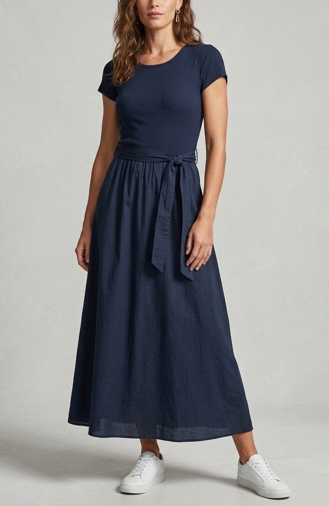 Ribbed Top & Woven Cotton Midi Dress - Mixed Pack (3)