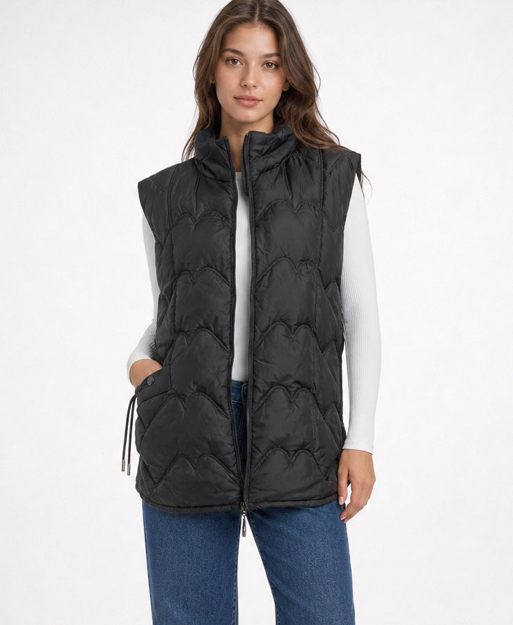 Quilted Funnel Neck Puffer Vest - Mixed Pack