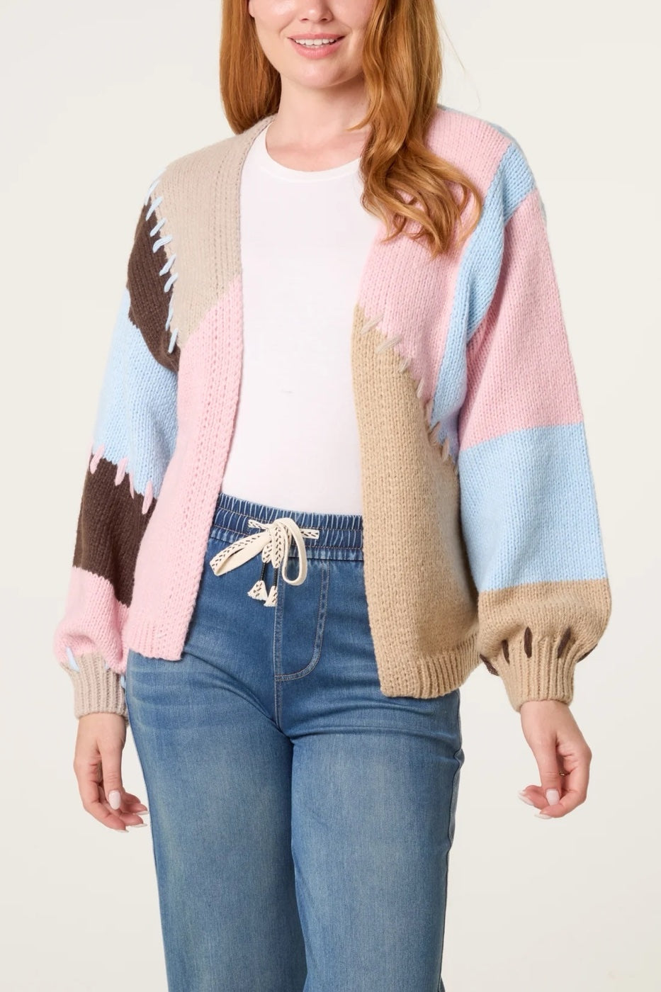 Patchwork Knit Cardigan - Multi
