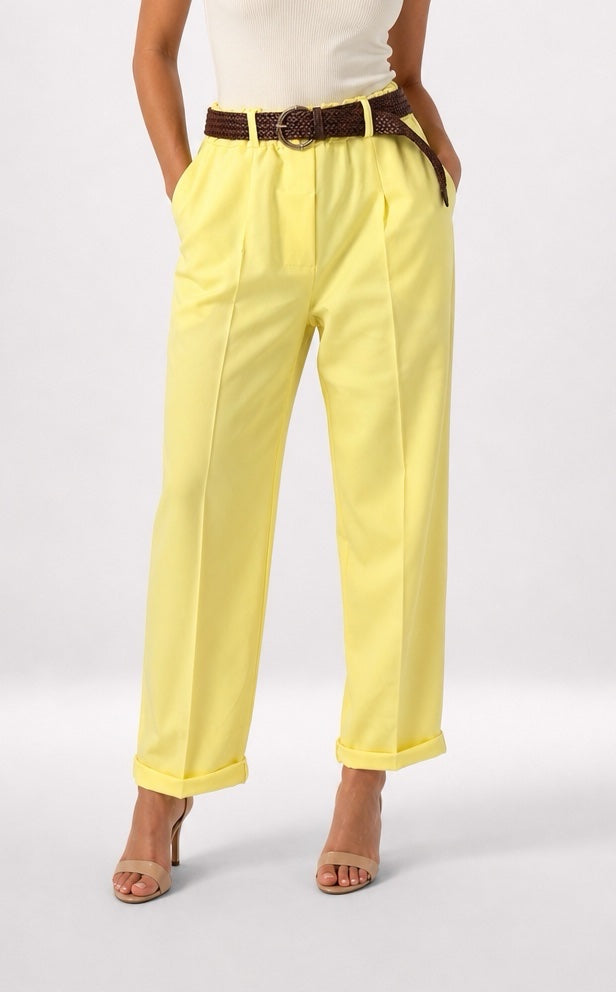 High Waist Pleated Wide Leg Trousers - Mixed Pack
