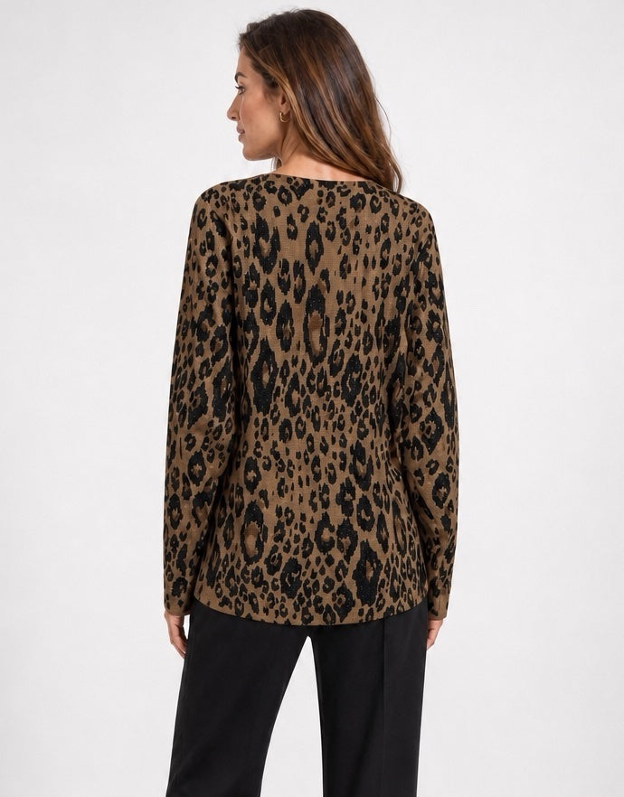 Tiger Print Boat Neck Jumper - Mixed Pack (2)