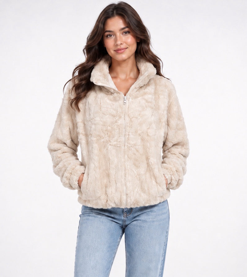 Plush Textured Faux Fur Jacket - Mixed Pack