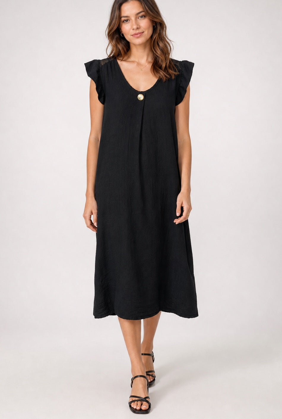 Ruffled Sleeve Mesh Back Dress - Mixed Pack
