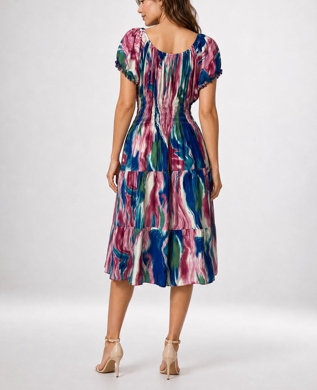 Shirred Tiered Midi Dress - Mixed Pack (2)