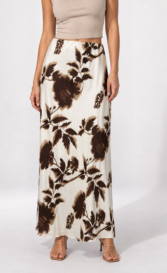 Botanical Print Flowy Maxi Skirt - Mixed Pack