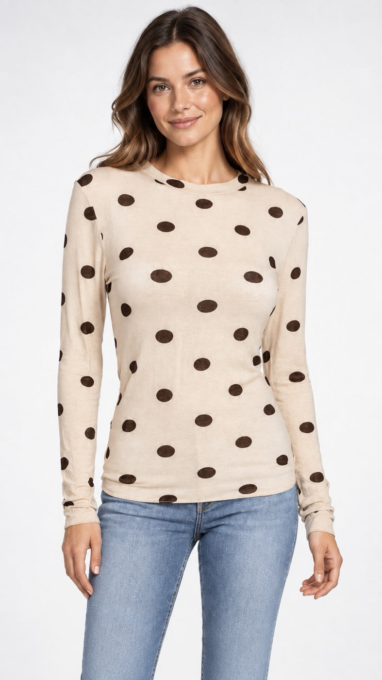 Polka Dot Cashmere Enriched Knit Top - Mixed Pack