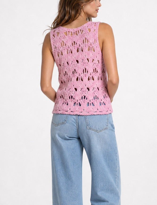 Floral Crochet Knit Vest - Mixed Pack (2)