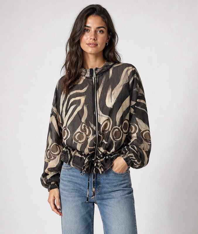 Abstract Print Zip-Front Jacket - Mixed Pack
