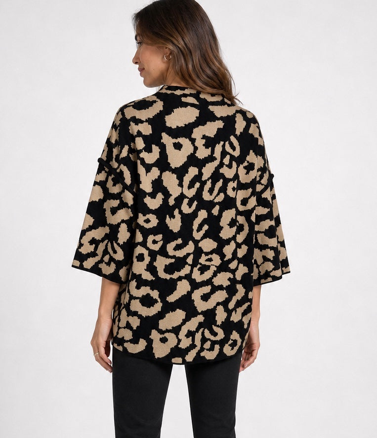 Animal Print Oversized Knitted Jumper - Mixed Pack (2)