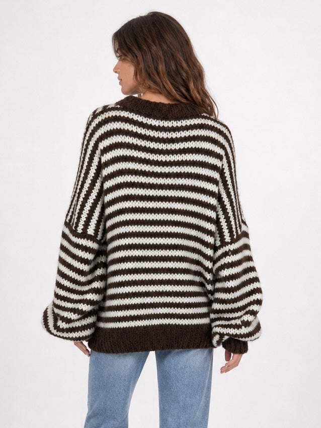 Striped Balloon Sleeve Jumper - Mixed Pack (2)