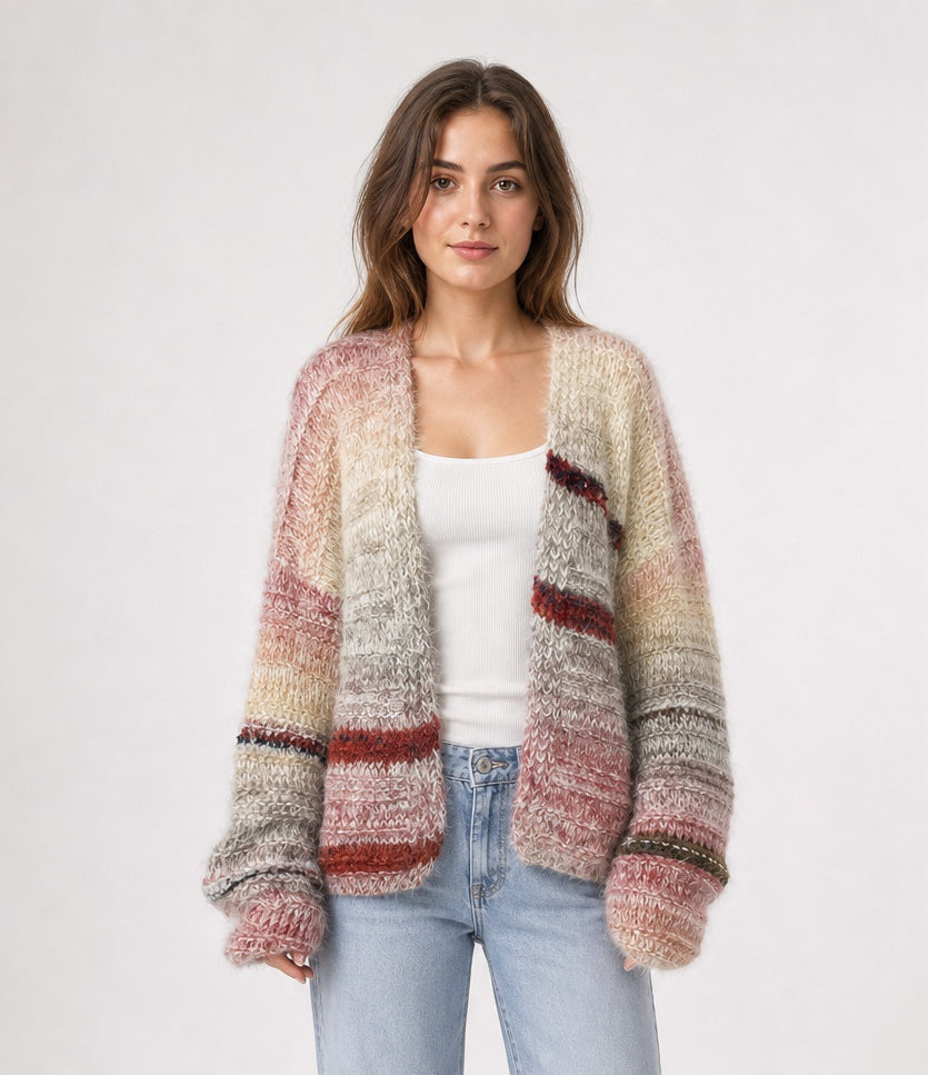 Chunky Knit Balloon Sleeve Cardigan - Mixed Pack