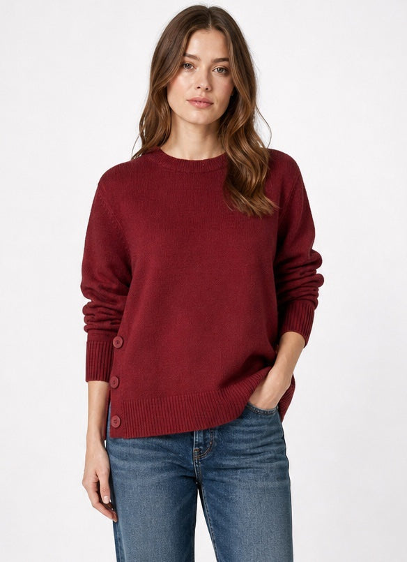 Soft Knit Jumper with Side Buttons - Mixed Pack