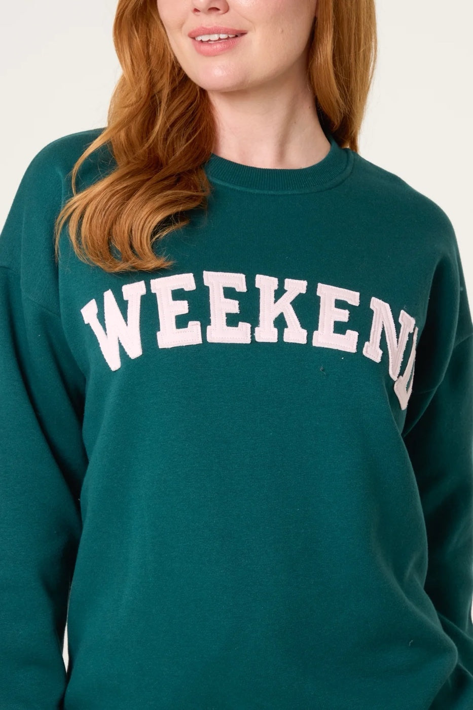 Graphic Weekend Sweatshirt - Teal