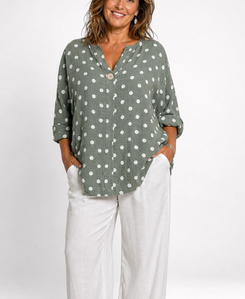 Polka Dot Cotton Blouse - Mixed Pack